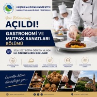 Yüksekokulumuz Gastronomi ve Mutfak Sanatları Bölümü 30 Kontenjanla Öğrenci Kabulüne Başlıyor